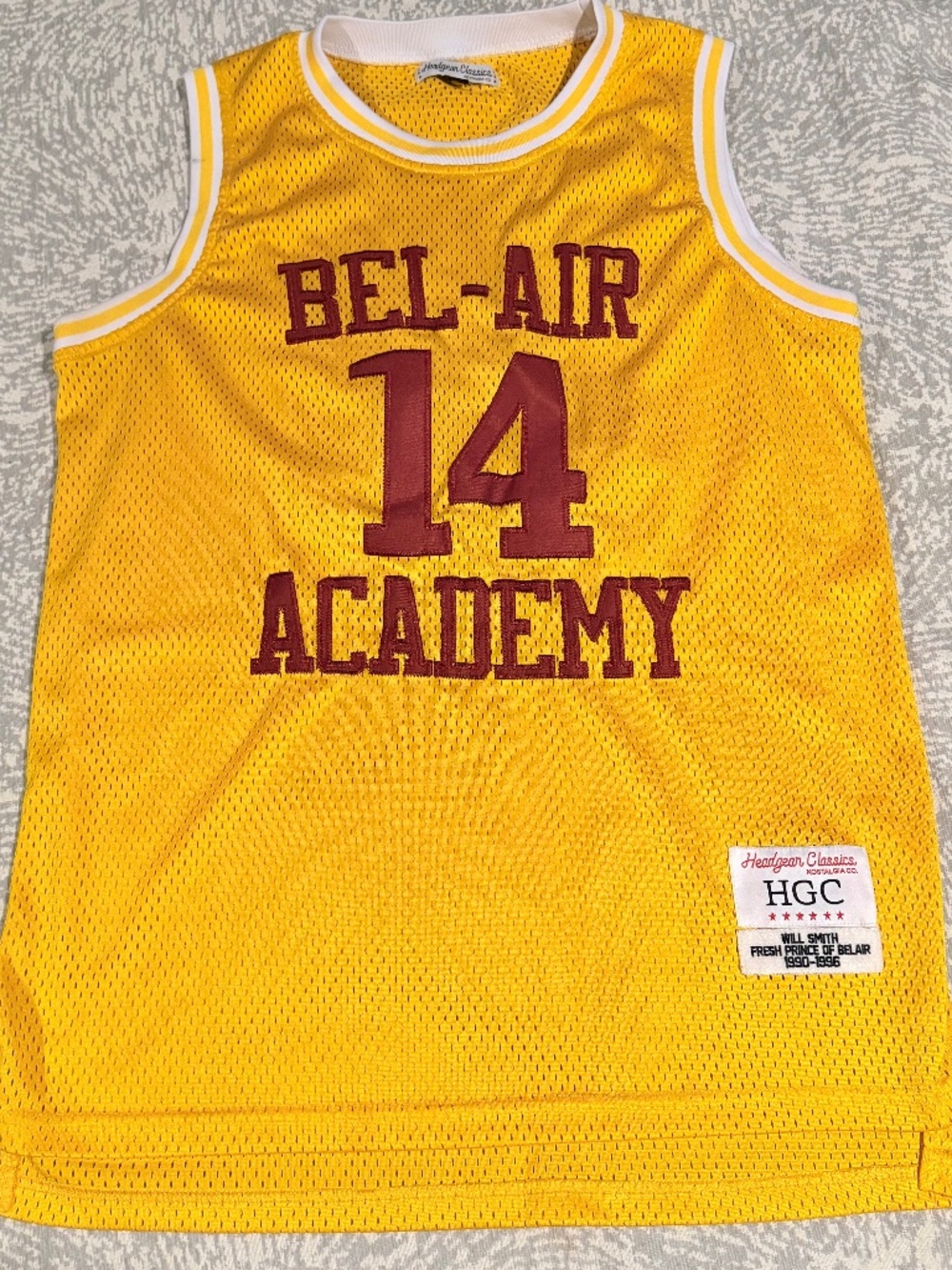 Will Smith Bel-Air Academy Basketball Jersey Headgear Classics Stitched Size M